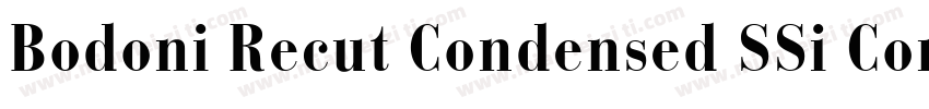 Bodoni Recut Condensed SSi Condensed Italic字体转换